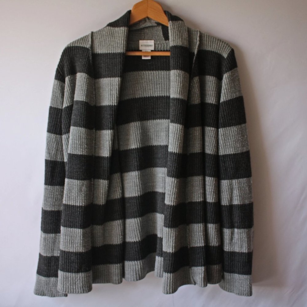 Stripped Maternity Cardigan